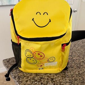 Puma Yellow Kids Backpack with Smiley Faces